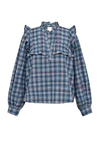 Gossia - AnnabellGO Jo Bluse - Blue Checks